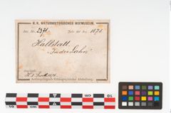 Etikett zu Keramikgefäß (NHMW-PRAE-002371)